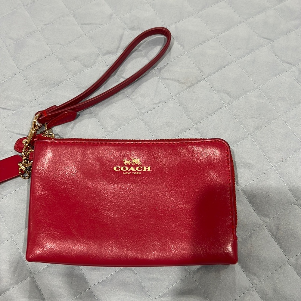 Coach red wallet